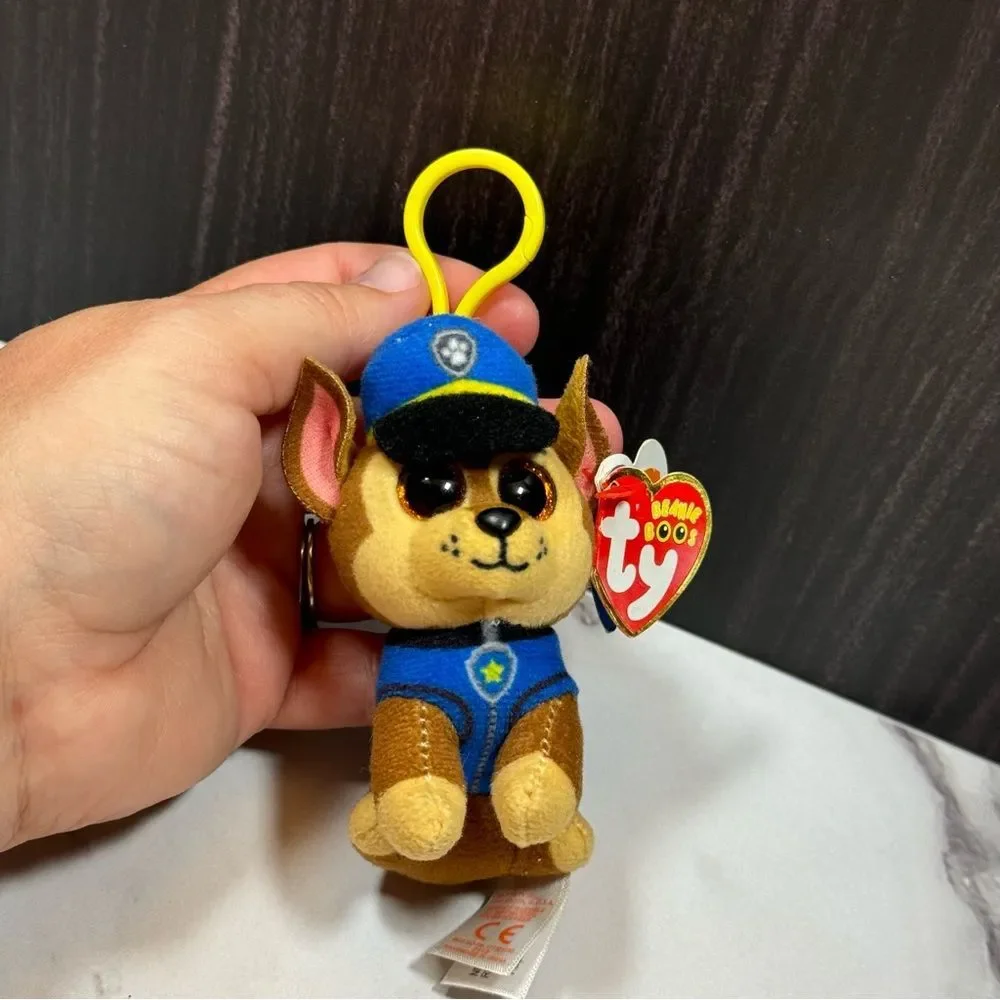 Paw Patrol Ty Beanie Boos Chase Plush Bag Clip